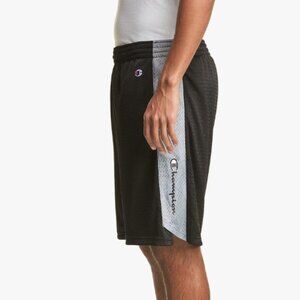 🆕 Champion Men's Mesh Basketball Shorts Side Script Logo Small 10"